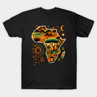 African Print Design T-Shirt